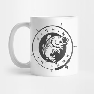 fishing lover fishing in dark Mug